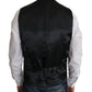Sleek Gray Wool Blend Formal Vest