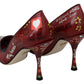 Red Sicily Motive Leather Heels Pumps