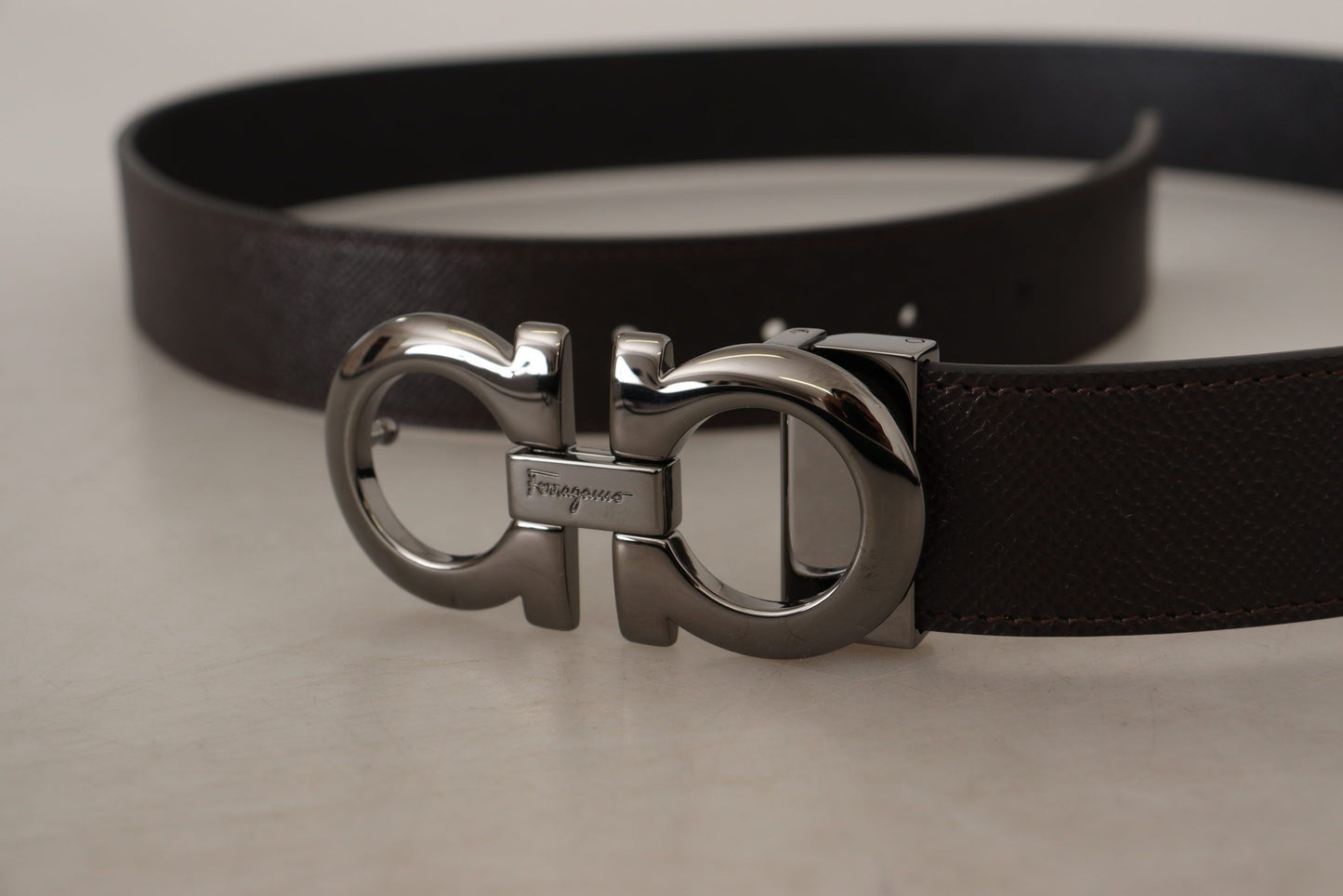 Elegant Reversible Calf Leather Belt