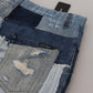 Elegant Patchwork Denim Pants