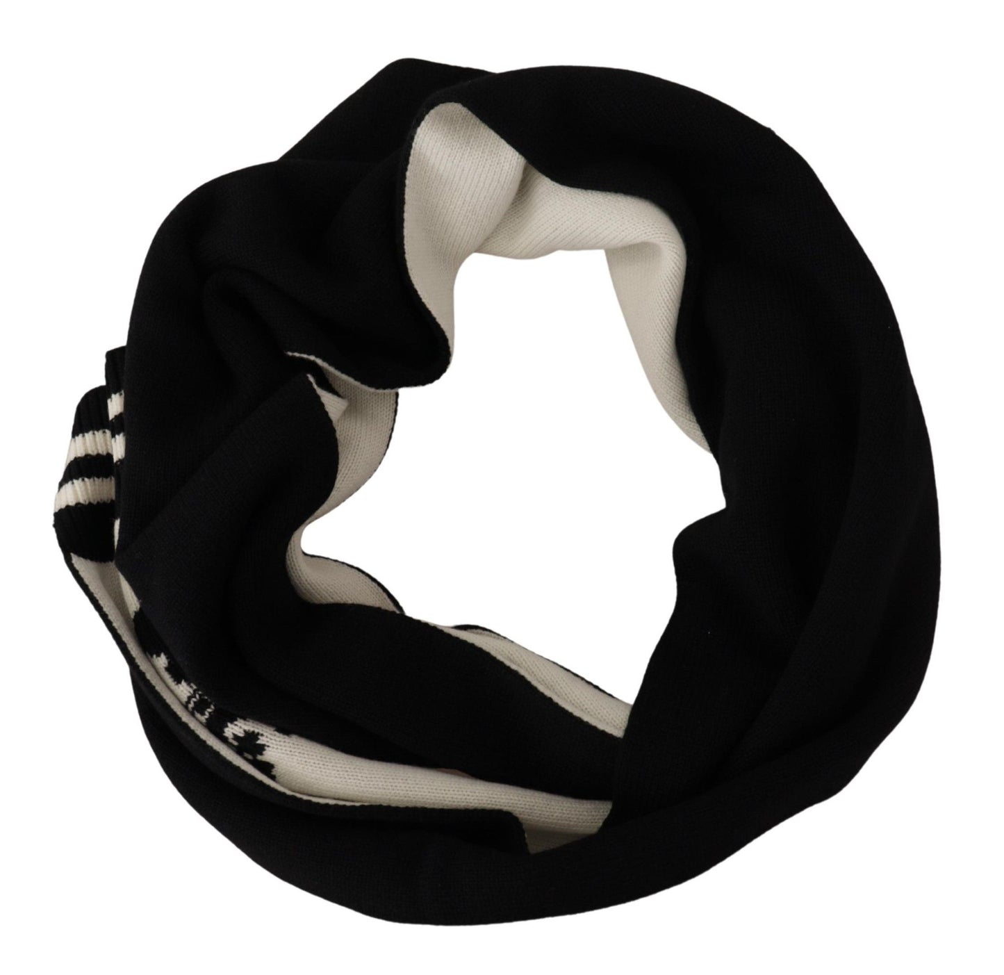 Black White Cotton DG Printed Cashmere Shawl Scarf