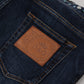 Blue Cotton Studded Low Waist Denim Jeans