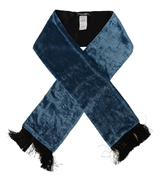 Blue Velvet Solid Neck Warmer Men's Shawl Scarf