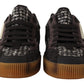Sleek Wool-Cotton Blend Casual Sneakers