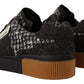 Sleek Wool-Cotton Blend Casual Sneakers