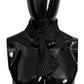 Elegant Silk Men's Scarf in Black & White