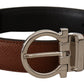 Elegant Reversible Calf Leather Belt