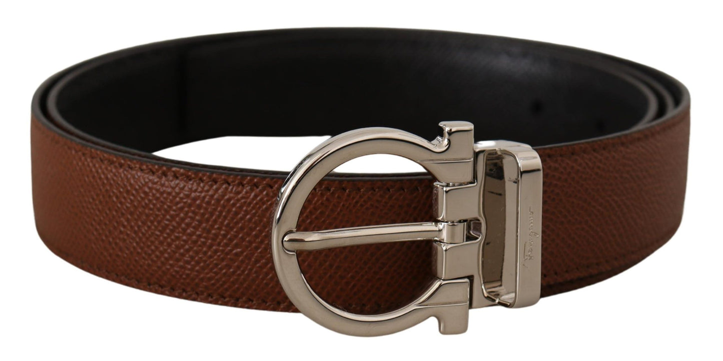 Elegant Reversible Calf Leather Belt