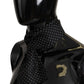 Elegant Silk Men's Scarf in Black & White