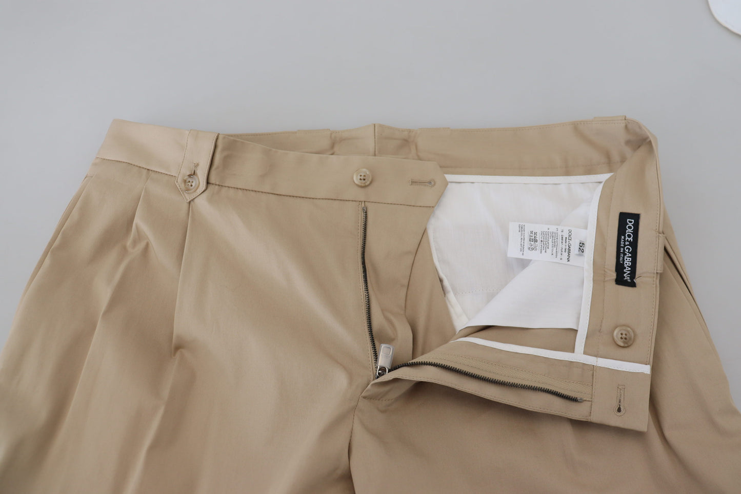 Elegant Brown Cotton Blend Trousers