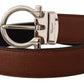 Elegant Reversible Calf Leather Belt