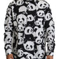 Panda Print Pure Cotton Shirt - Black White