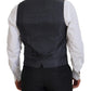 Elegant Gray Martini Three-Piece Wool Silk Suit