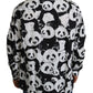 Panda Print Pure Cotton Shirt - Black White