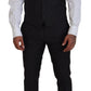 Elegant Gray Martini Three-Piece Wool Silk Suit