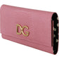 Elegant Pink Leather Continental Wallet