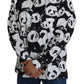 Panda Print Pure Cotton Shirt - Black White
