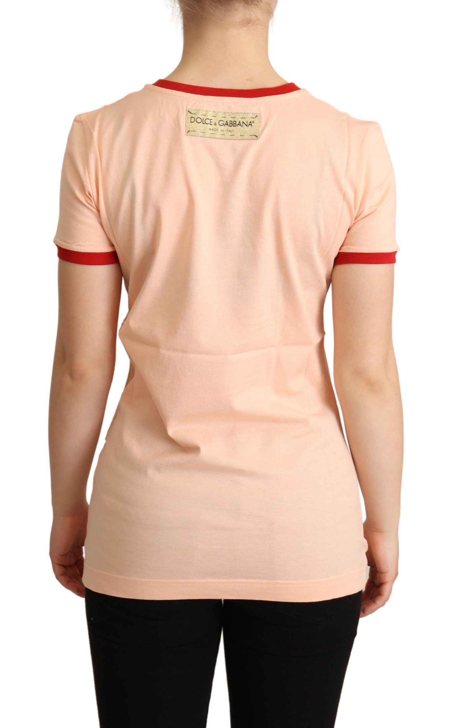 Chic Pink Crewneck Cotton Tee