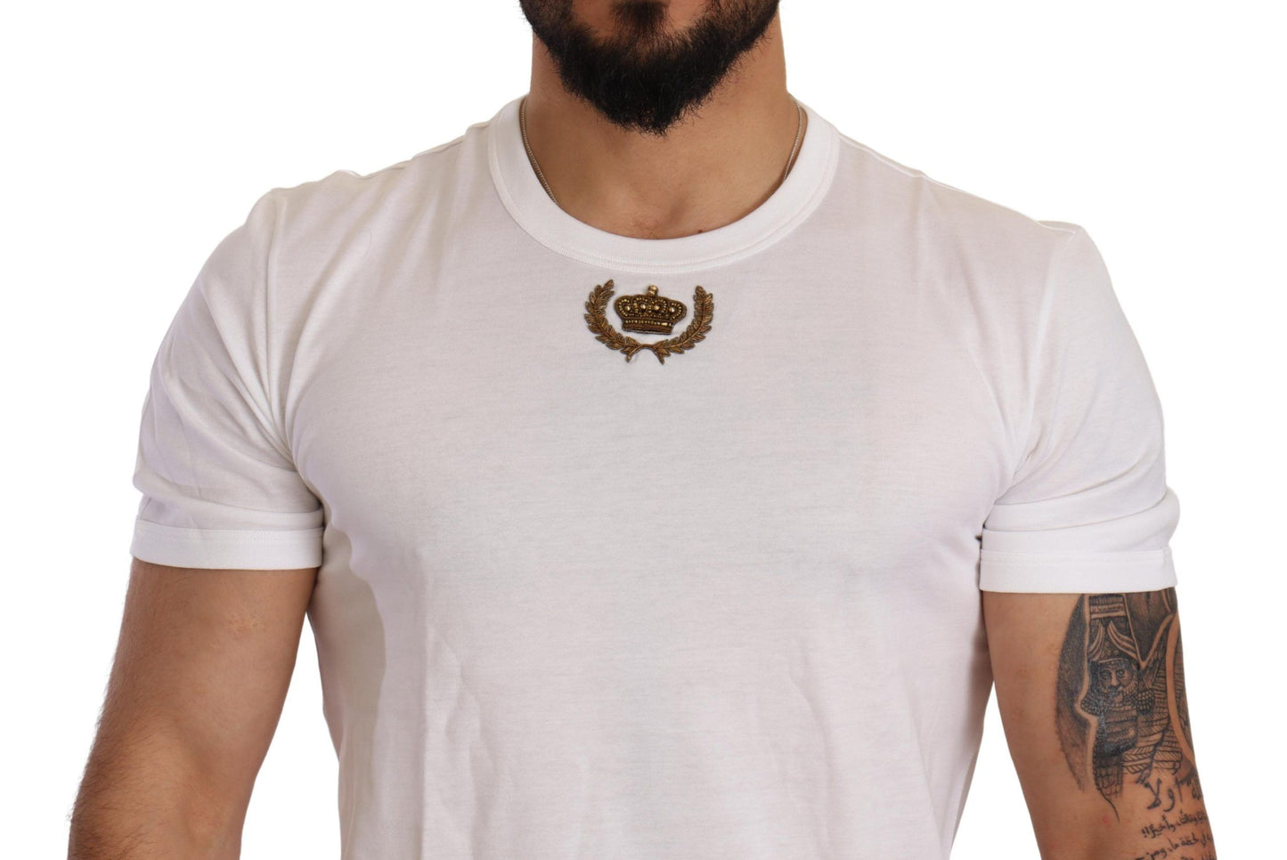 Regal Crown Embroidered White Tee