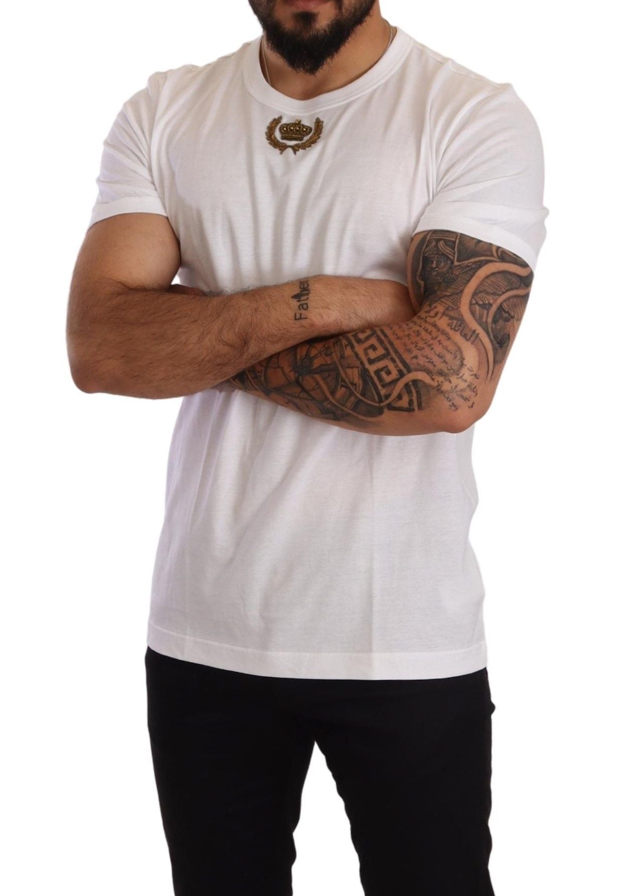 Regal Crown Embroidered White Tee