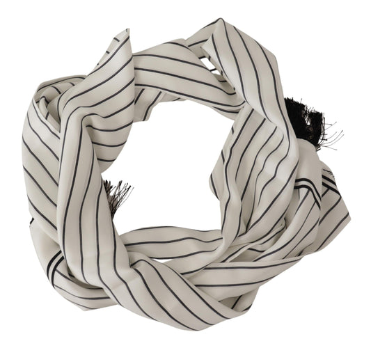 Elegant Striped Silk Men's Scarf