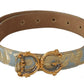 Elegant Gold Buckle Leather Belt