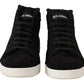 Elegant Black High-Top Sneakers