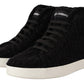 Elegant Black High-Top Sneakers