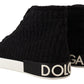 Elegant Black High-Top Sneakers