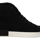 Elegant Black High-Top Sneakers