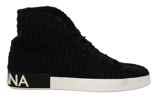 Elegant Black High-Top Sneakers