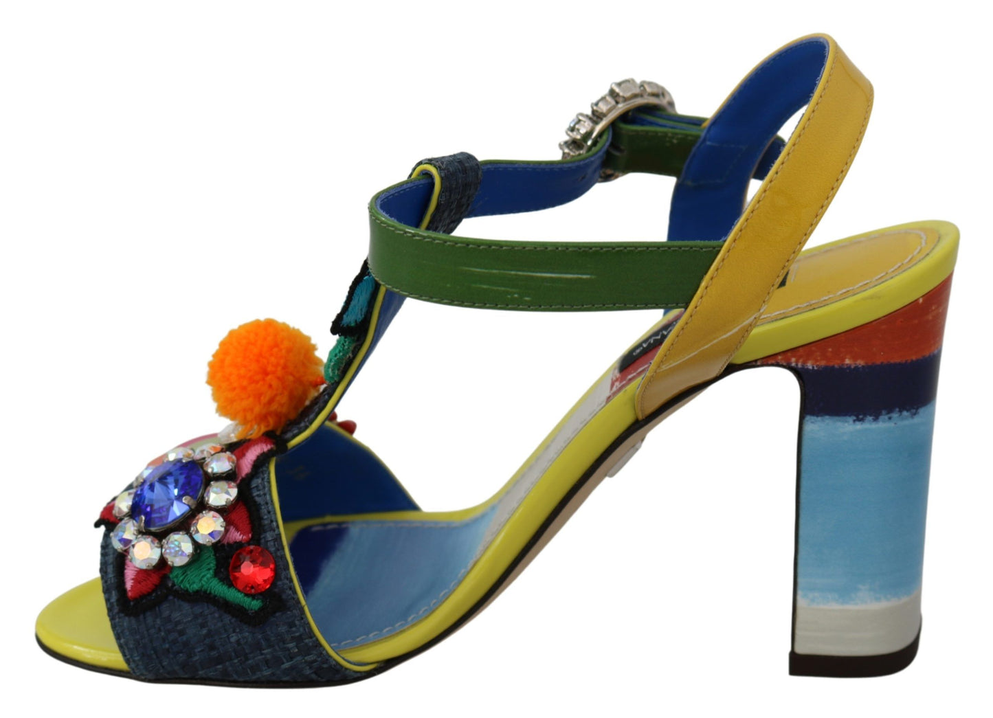 Elegant Multicolor Ankle Strap Sandals