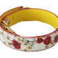 Floral Print Italian Leather Shoulder Strap
