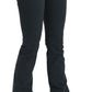 Chic Mid Waist Slim Flared Denim