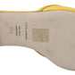 Yellow Bianca Embellished Leather Slides