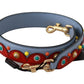 Elegant Blue Leather Shoulder Strap Accessory