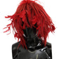 Elegant Red Feather & Fur Fashion Hat