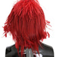 Elegant Red Feather & Fur Fashion Hat