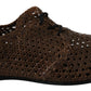 Authentic Hand-Woven Leather Derby Shoes