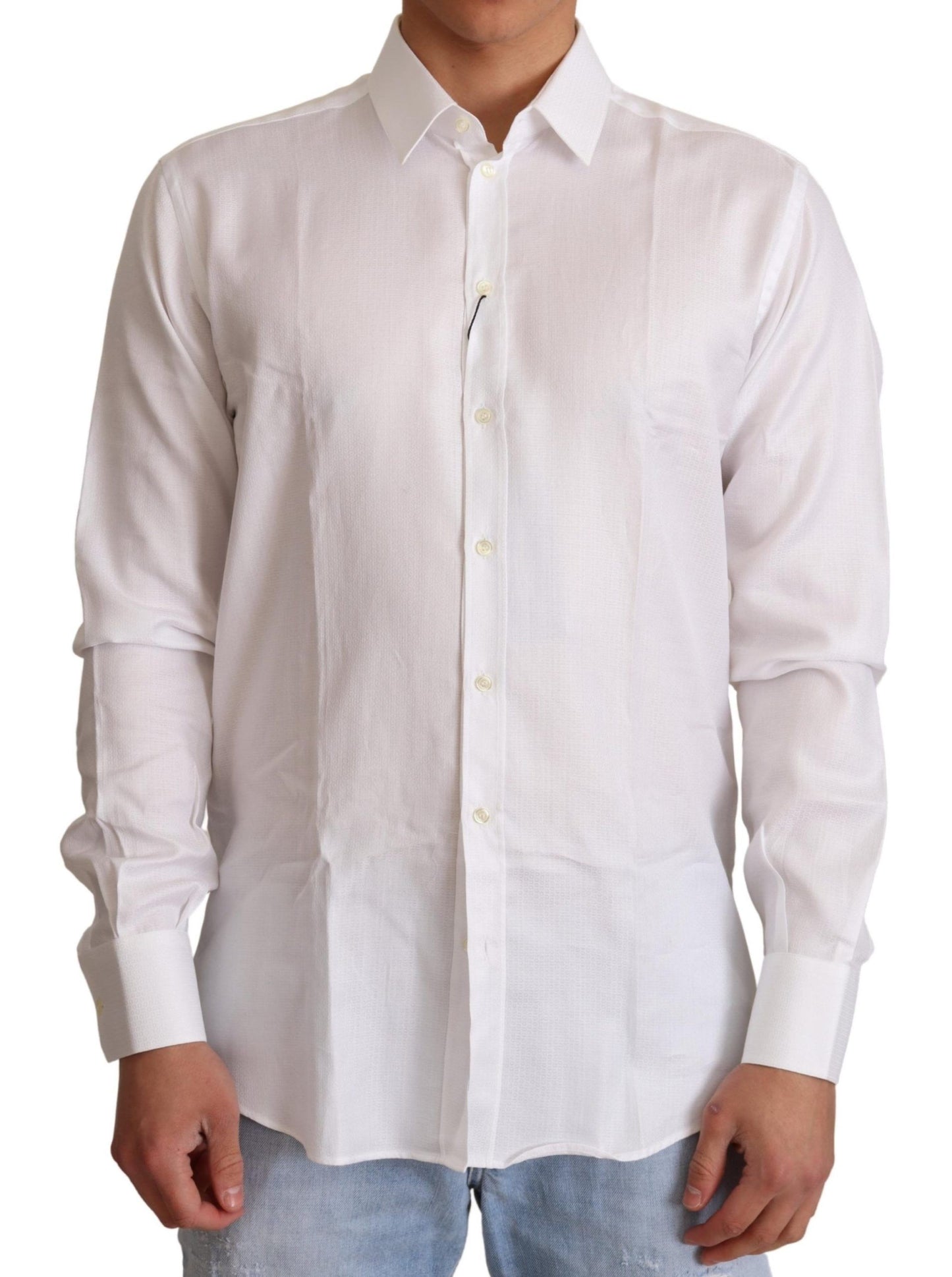 White Cotton Dress Formal MARTINI Shirt