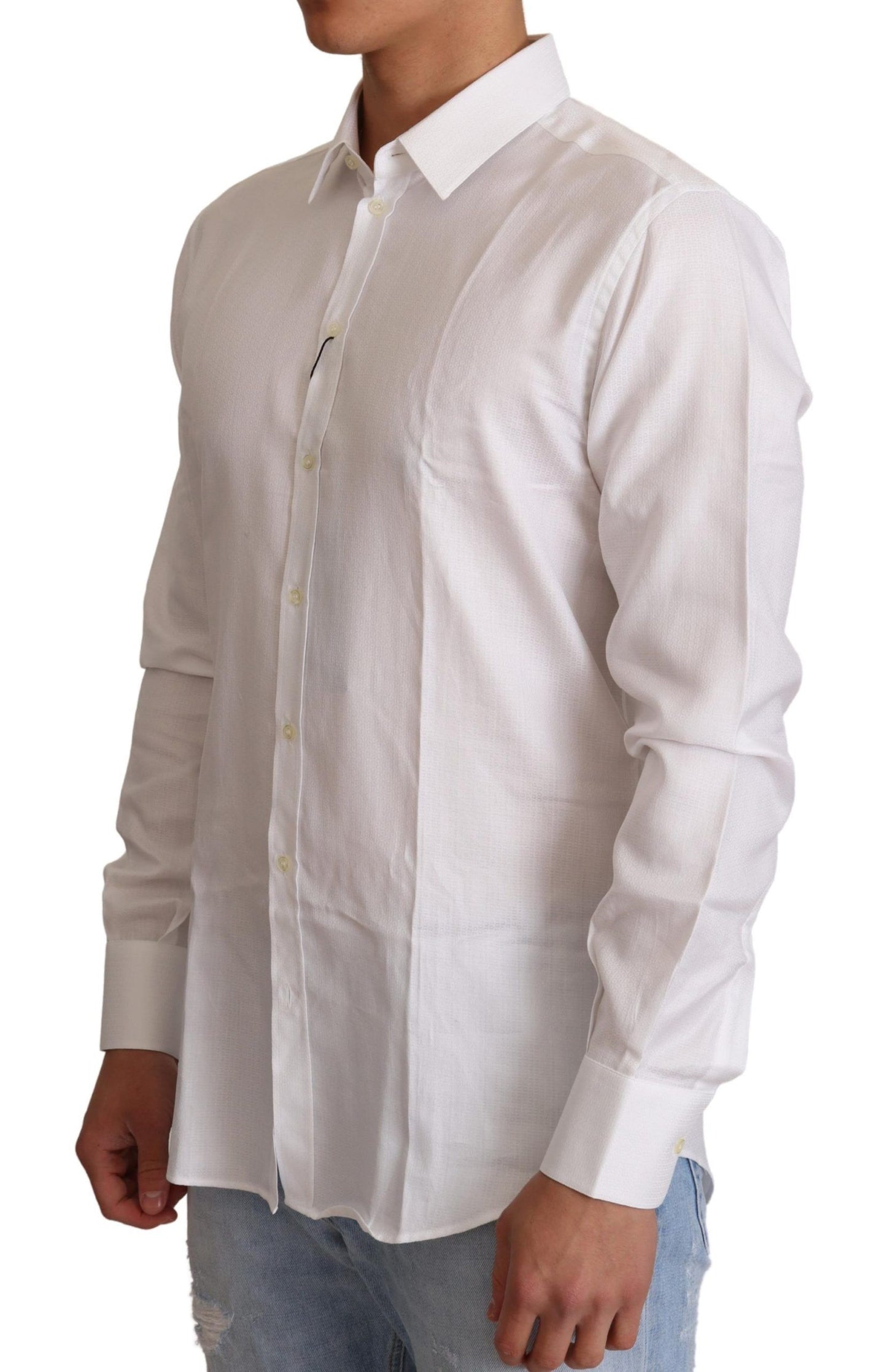 White Cotton Dress Formal MARTINI Shirt