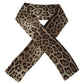Elegant Silk Leopard Print Men's Scarf