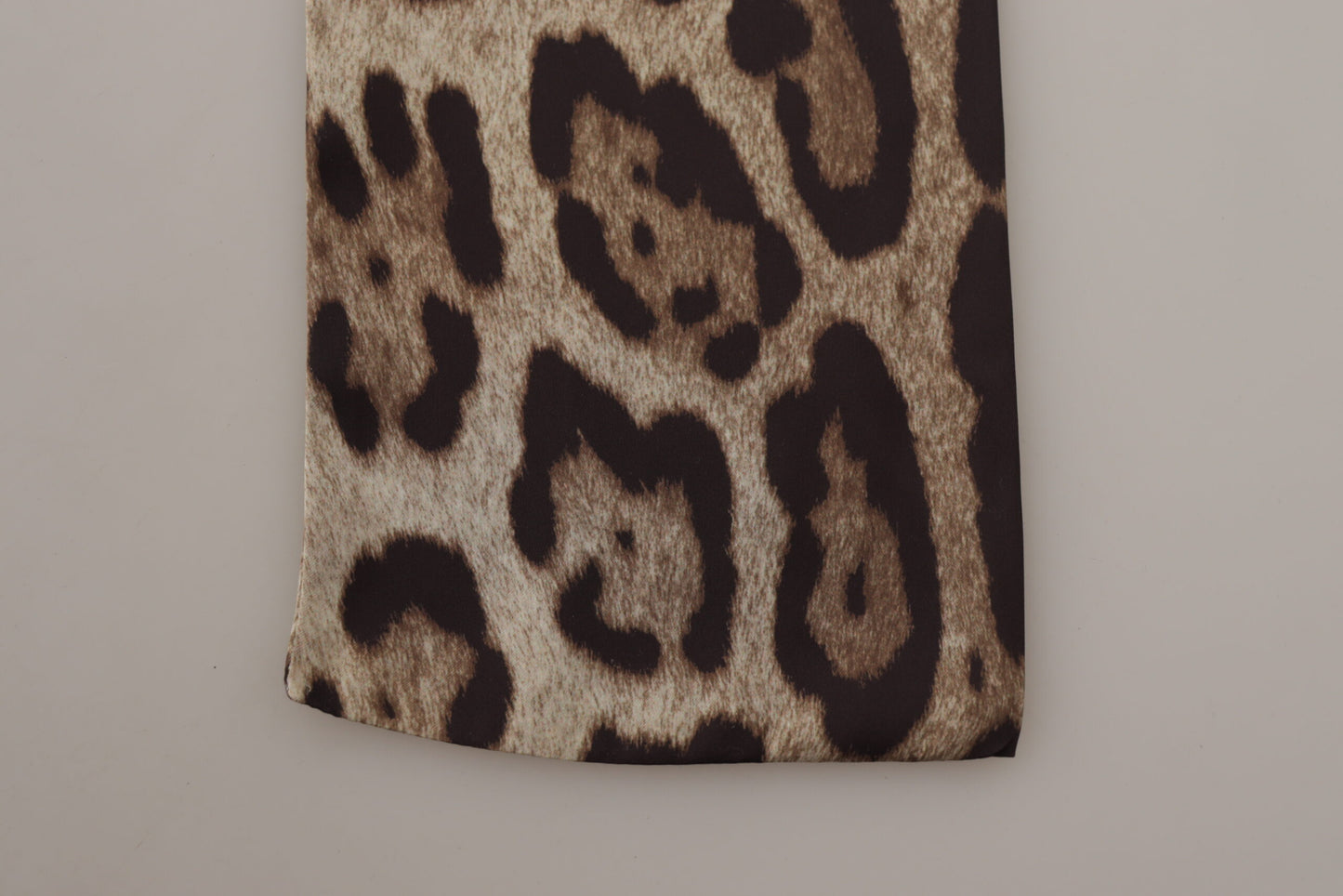 Elegant Silk Leopard Print Men's Scarf