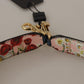 Elegant Blue Python Leather Bag Strap