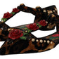 Brown Ballerina Embellished Leopard Print Shoes