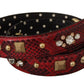 Red Python Leather Shoulder Bag Strap