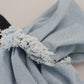 Two Tone Blue Patchwork Denim Mini Dress