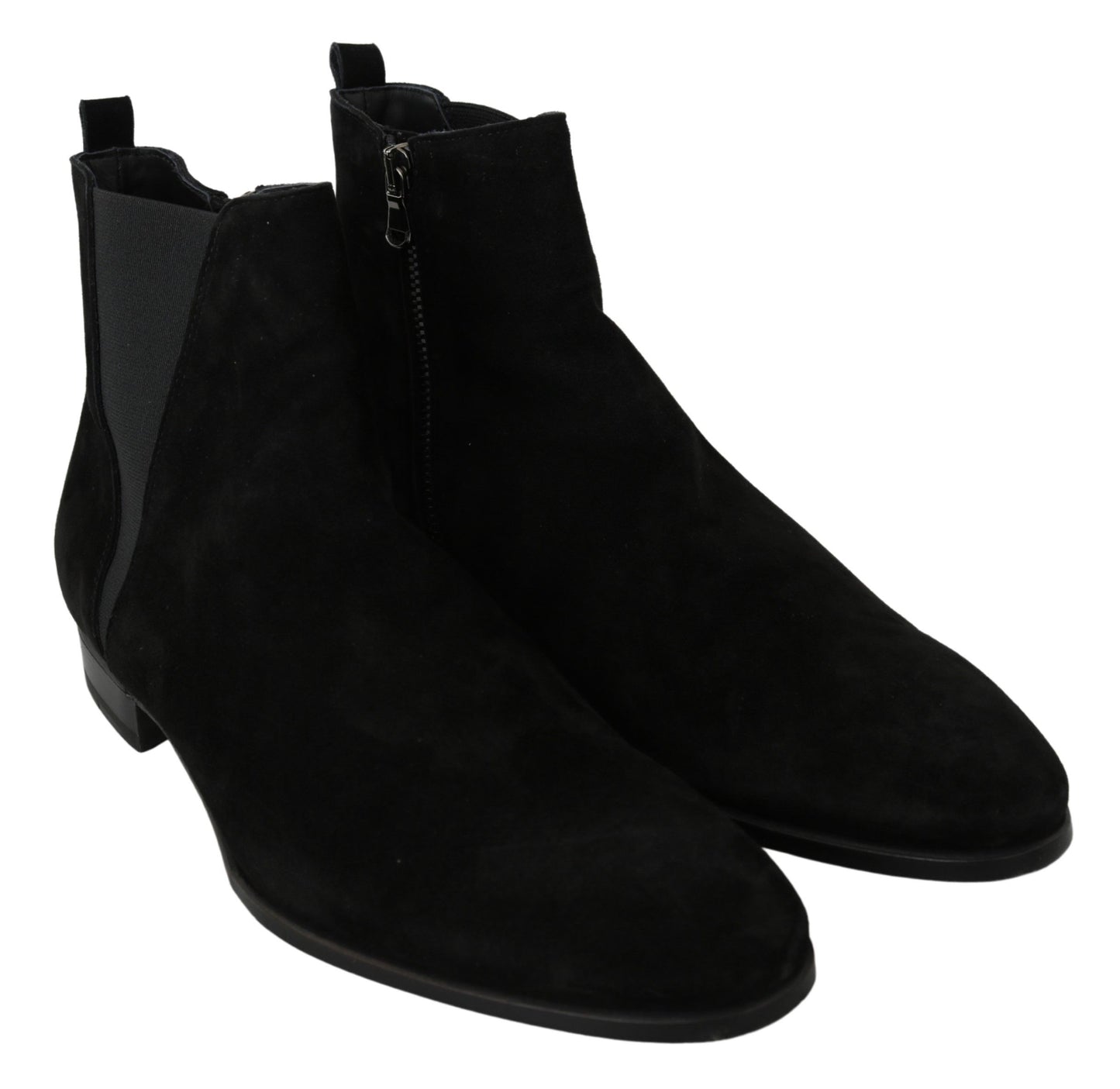 Elegant Black Suede Chelsea Boots