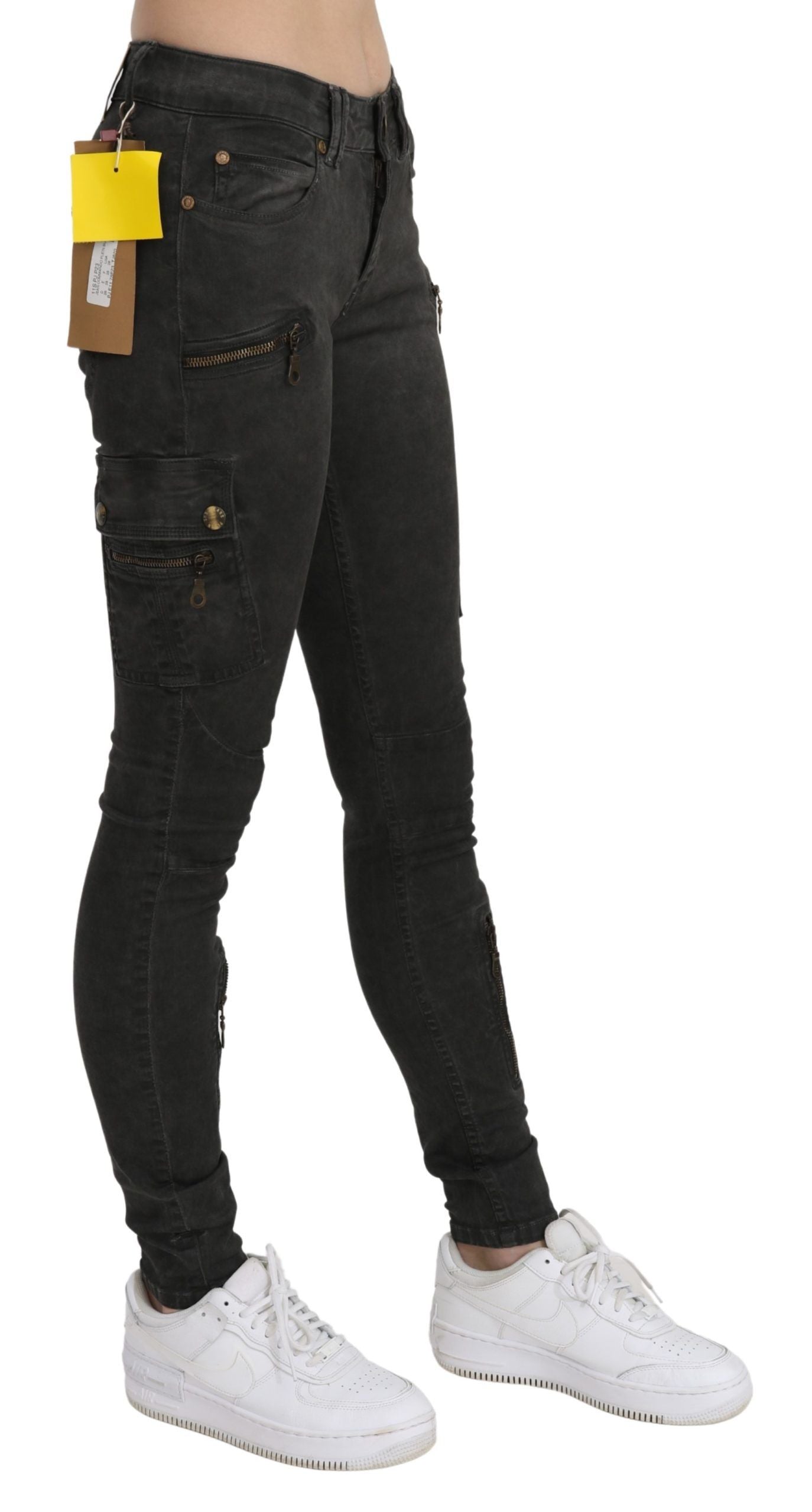 Chic Black Mid Waist Flared Jeans