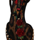 Brown Ballerina Embellished Leopard Print Shoes